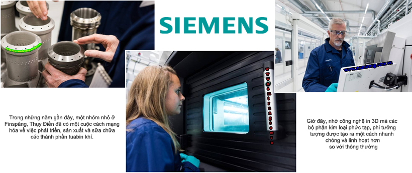 Siemens chế tạo Tuabin khí nhanh nhờ công nghệ in 3D
